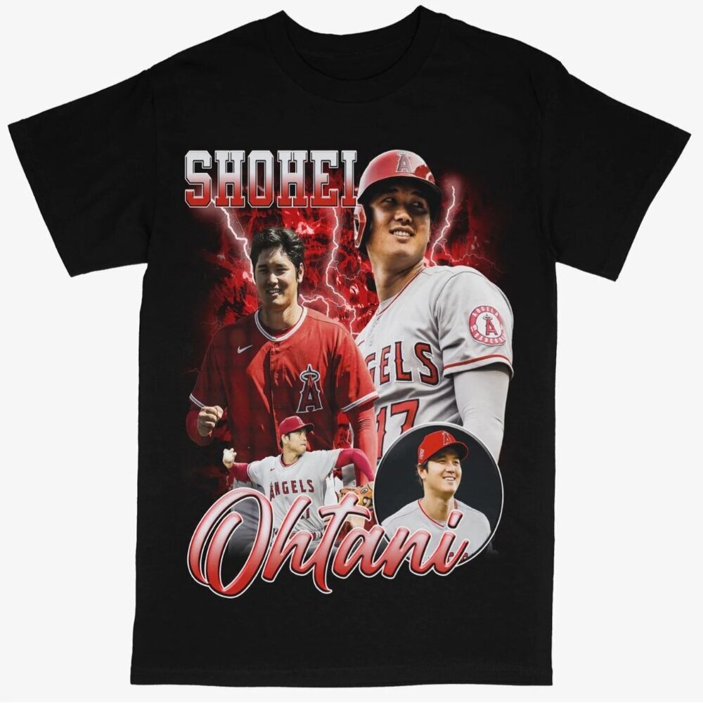 Shohei Ohtani Los Angeles Angels MLB Baseball Graphic T-Shirt Fan Merch Tee 91
